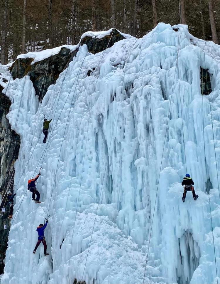 Cascade de glace à Vars